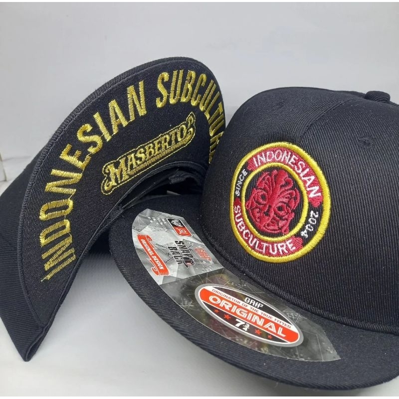 Sbapback Masberto logo icon x garasi rebel / topi pria dan wanita flexfit original metalgear