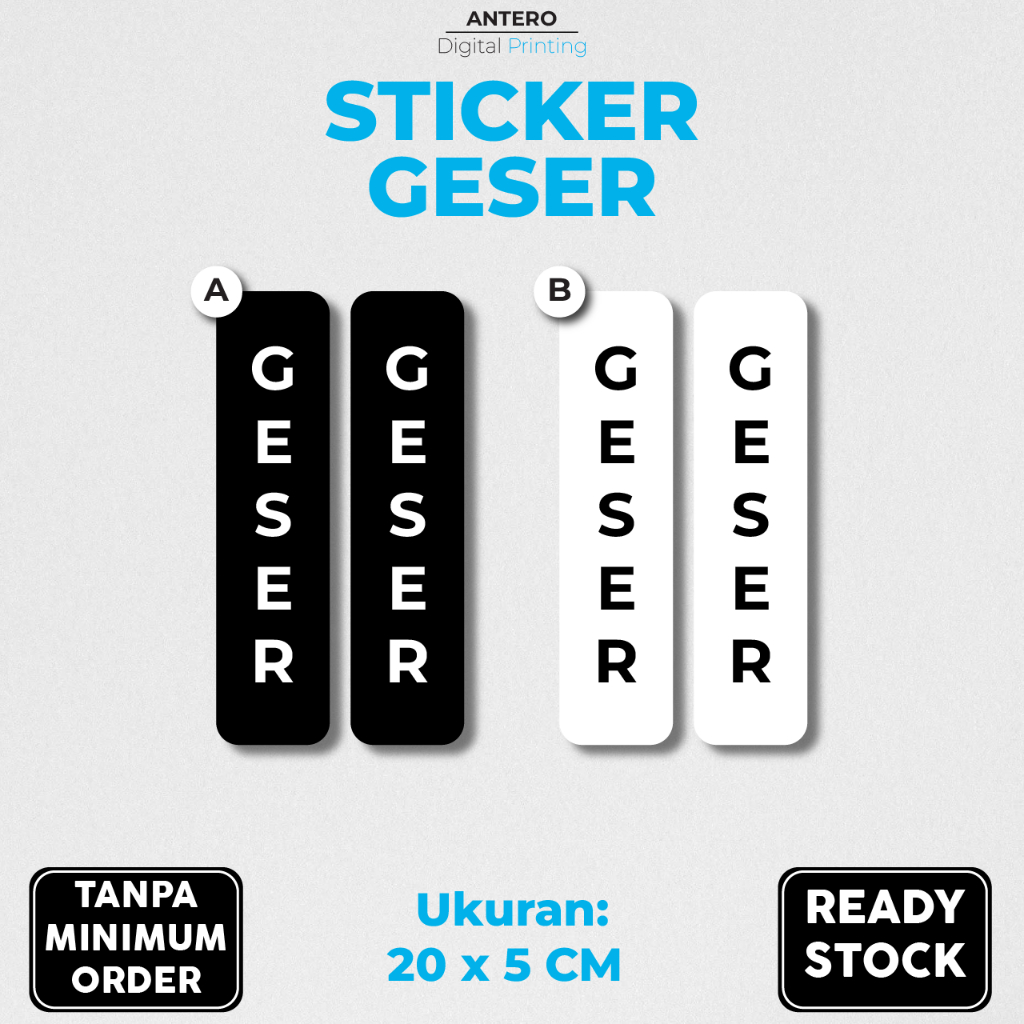

STIKER GESER | STIKER PETUNJUK GESER PINTU| STIKER VINYL TAHAN AIR | STIKER PINTU GESER