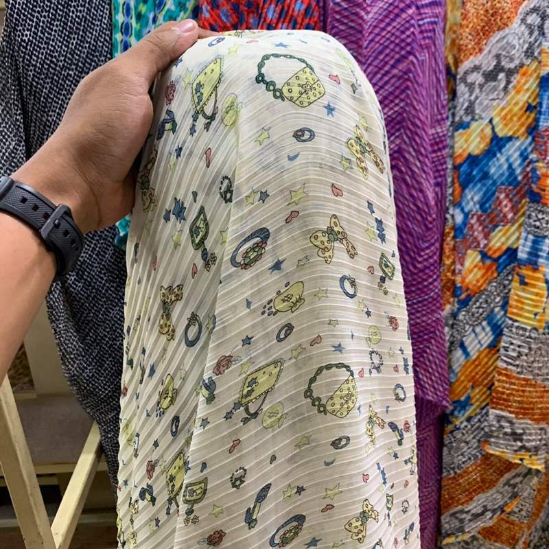 kain plisket premium - kain pleat ceruti - kain plisket ceruti motif - kain ceruti plisket