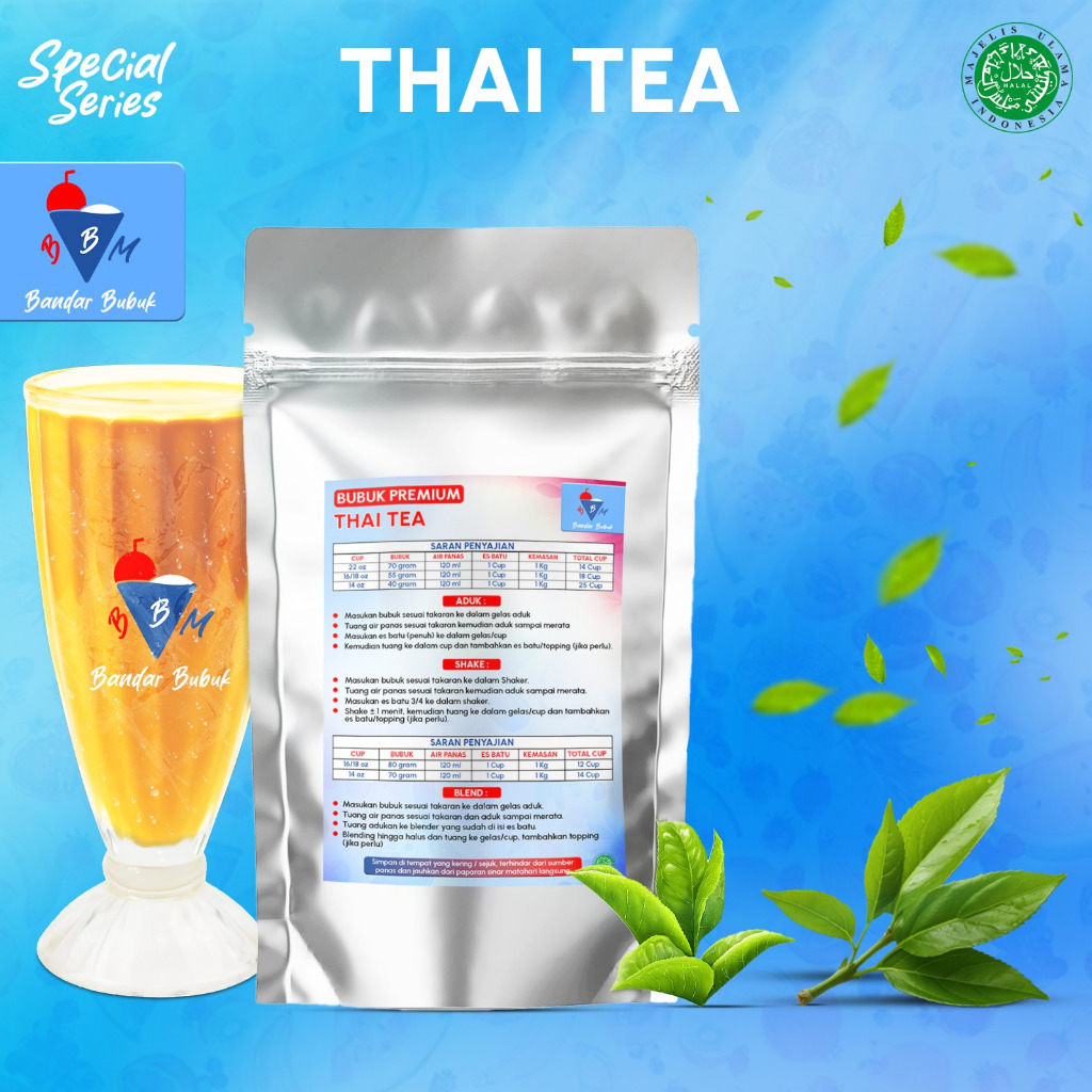 

BANDAR BUBUK MINUMAN THAI TEA 1KG PREMIUM READY BANYAK VARIAN RASA