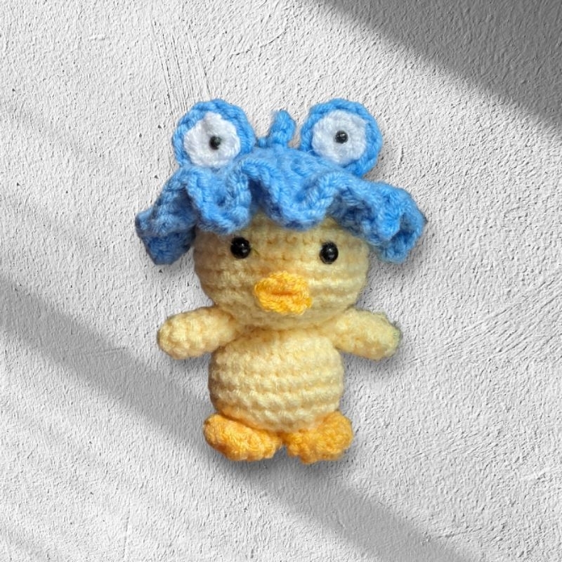 gantungan kunci bebek/gantungan kunci rajut/gantungan kunci/amigurumi bebek/gantungan kunci bebek be