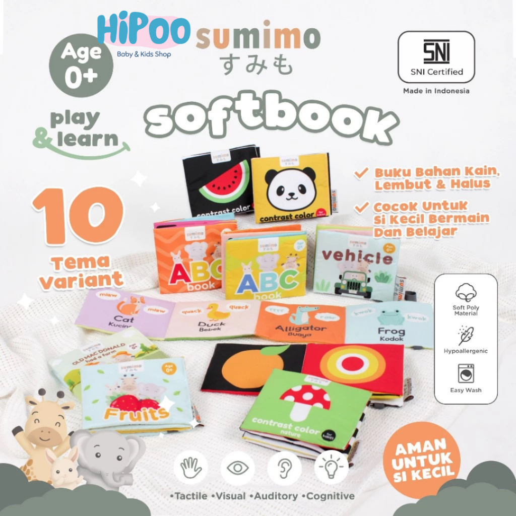 Sumimo Softbook Newborn | Mainan Bayi Newborn
