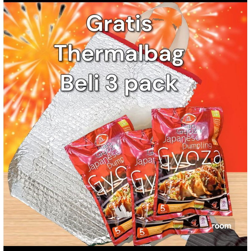 

Gyoza Ayam 20 pcs Halal Bundling 3 free thermal almu bag