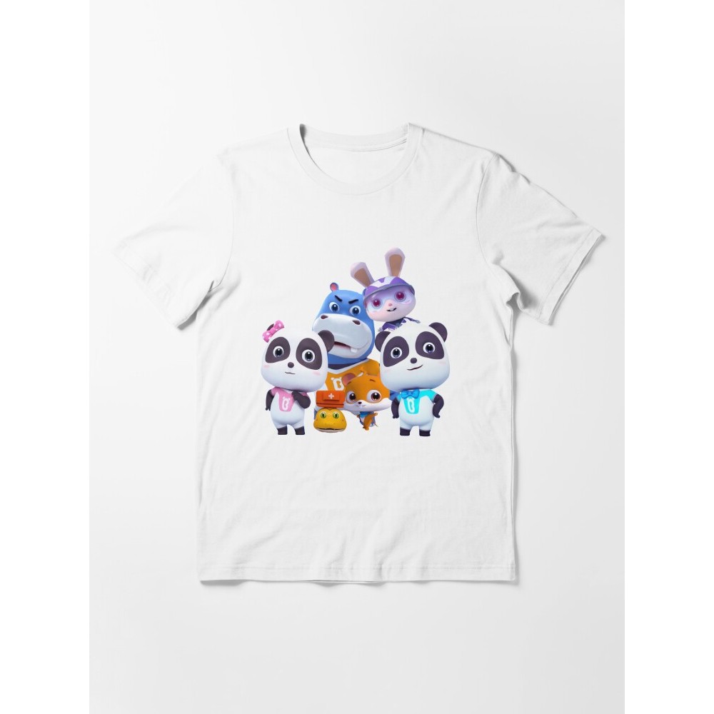 Kaos Polos Kaos Lucu BabyBus Super rescue team Kiki and Miumiu Panda