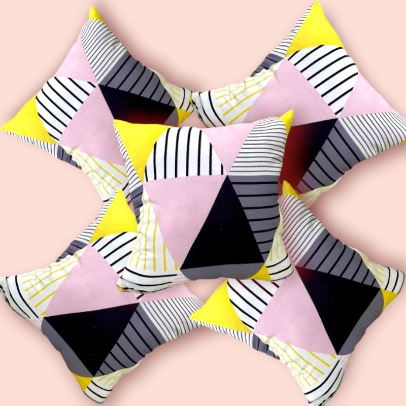 (1 SET 5PCS) BANTAL SOFA RUANG TAMU+ISI DAKRON UKURAN 40X40 MOTIF TRIVIA PINK AESTHETIC ELEGAN TERLA
