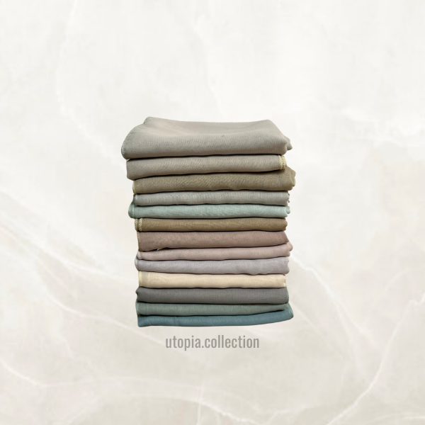 BASIC SCARF SAGE GREEN SERIES (Hijab Segi Empat Daily Polycotton Bella Square Premium)