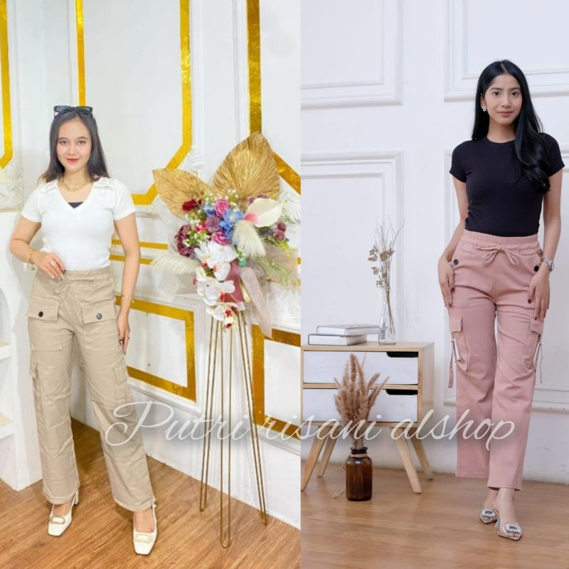 Celana Kulot / Celana Cargo /Celana Panjang / Celana Kulot Wanita Jumbo / Celana Kulot Panjang / Cel