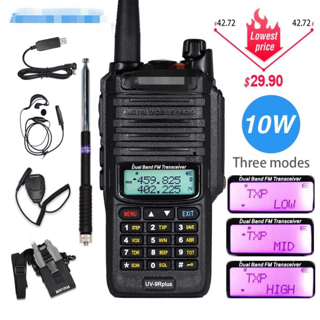 HT WALKIE TALKIE UV-9R PRO Waterproof Walkie Talkie 18W 9800 mAh