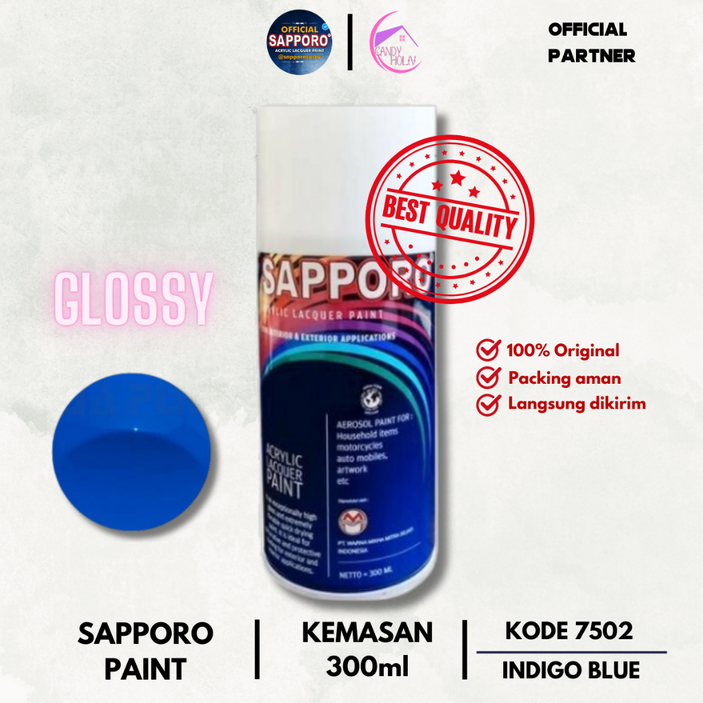 

7502 INDIGO BLUE SAPPORO STANDAR 300ml Cat Semprot Pylok Pilok Pylox