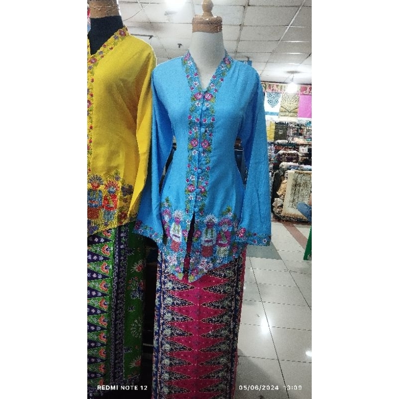 SETELAN KEBAYA ENCIM BETAWI BORDIR/KEBAYA JUMBO SIZE/KEBAYA MOTIF BUNGA