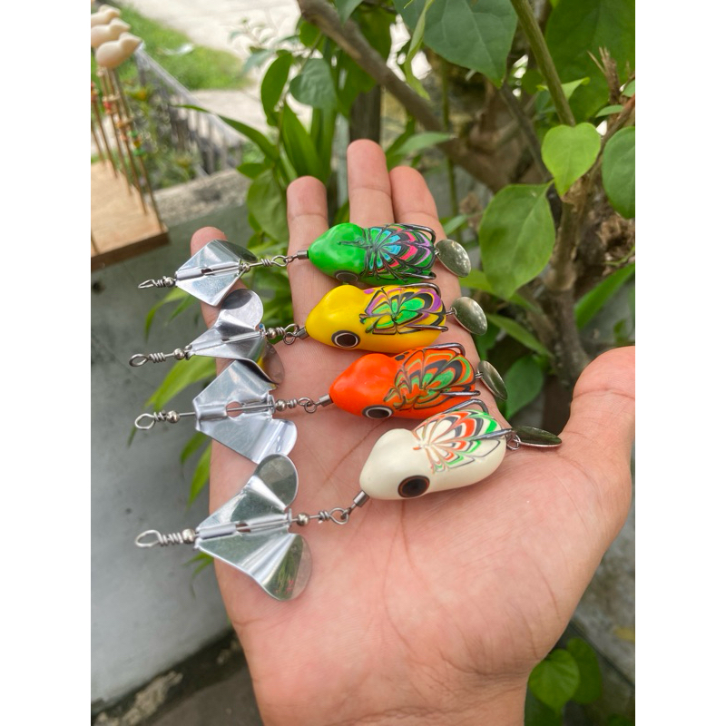 Soft frog propeller size 4cm rasa jaws umpan casting  Ikan gabus/toman murah