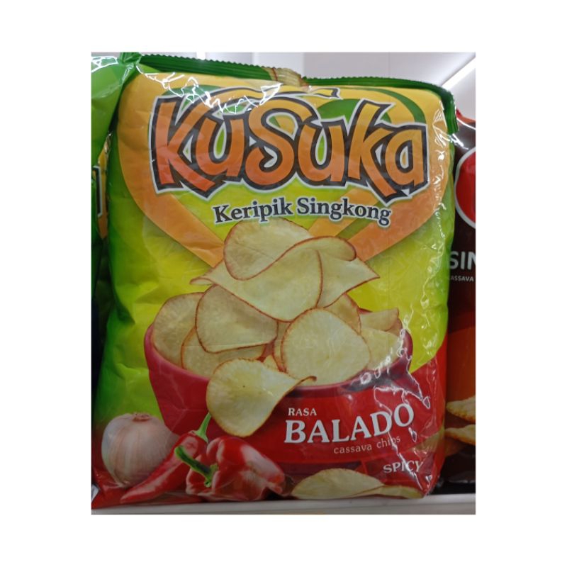 

KUSUKA KERIPIK SINGKONG RASA BALADO 180GR