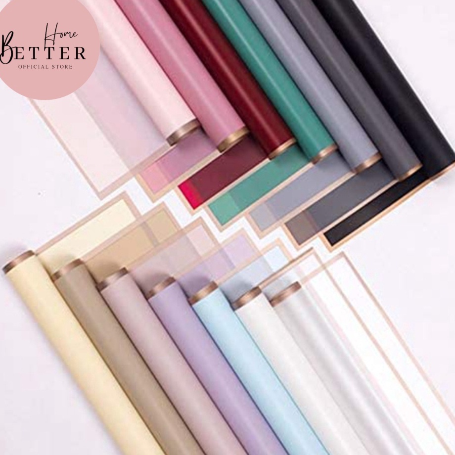 

Kejutan Murah Better Home 2 LEMBAR Flower Wrapping Paper Cellophane Gold Line Color Waterproof Kertas Wrap Buket Bunga EMYAB