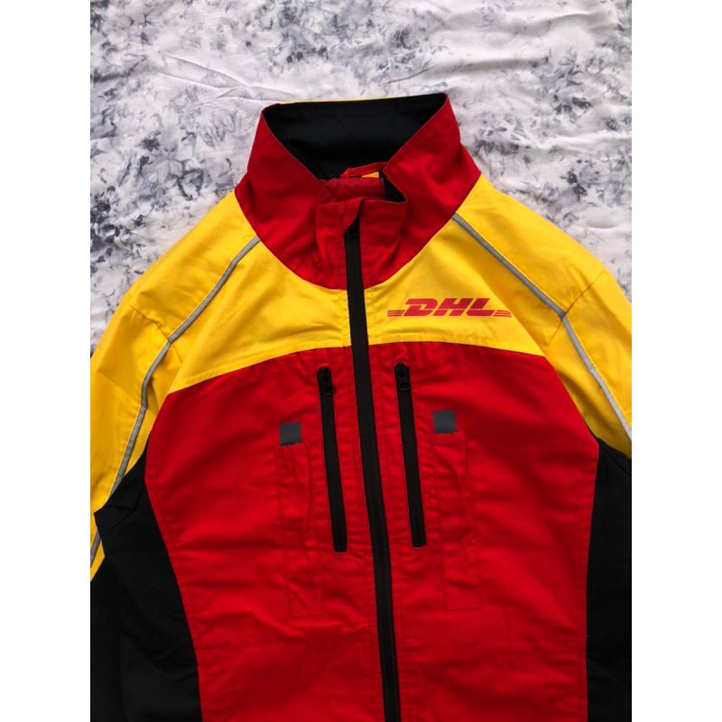 jaket dhl casual, jaket motor, jaket colourblok