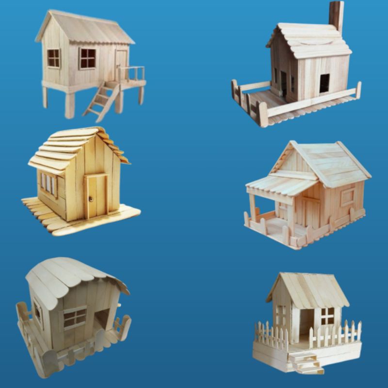 miniatur rumah dari stik es krim