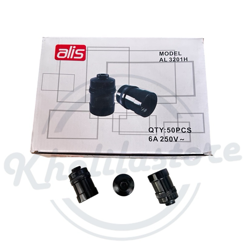 (50 pcs) Fitting Gantung Alis / Fitting Lampu Hitam AL3201H