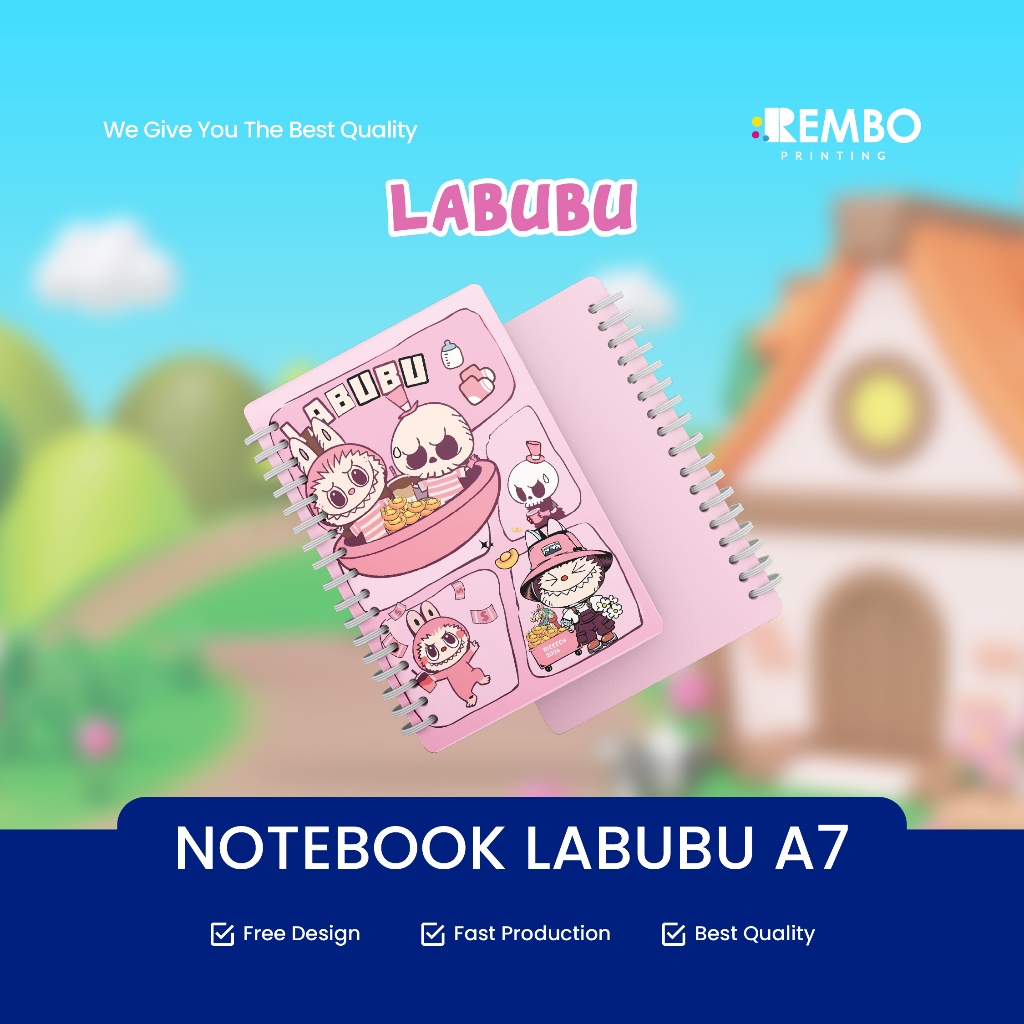 

NOTEBOOK MINI A7 EDISI LABUBU / BUKU CATATAN RING / BUKU TULIS RING LABUBU (NOT OFFICIAL)