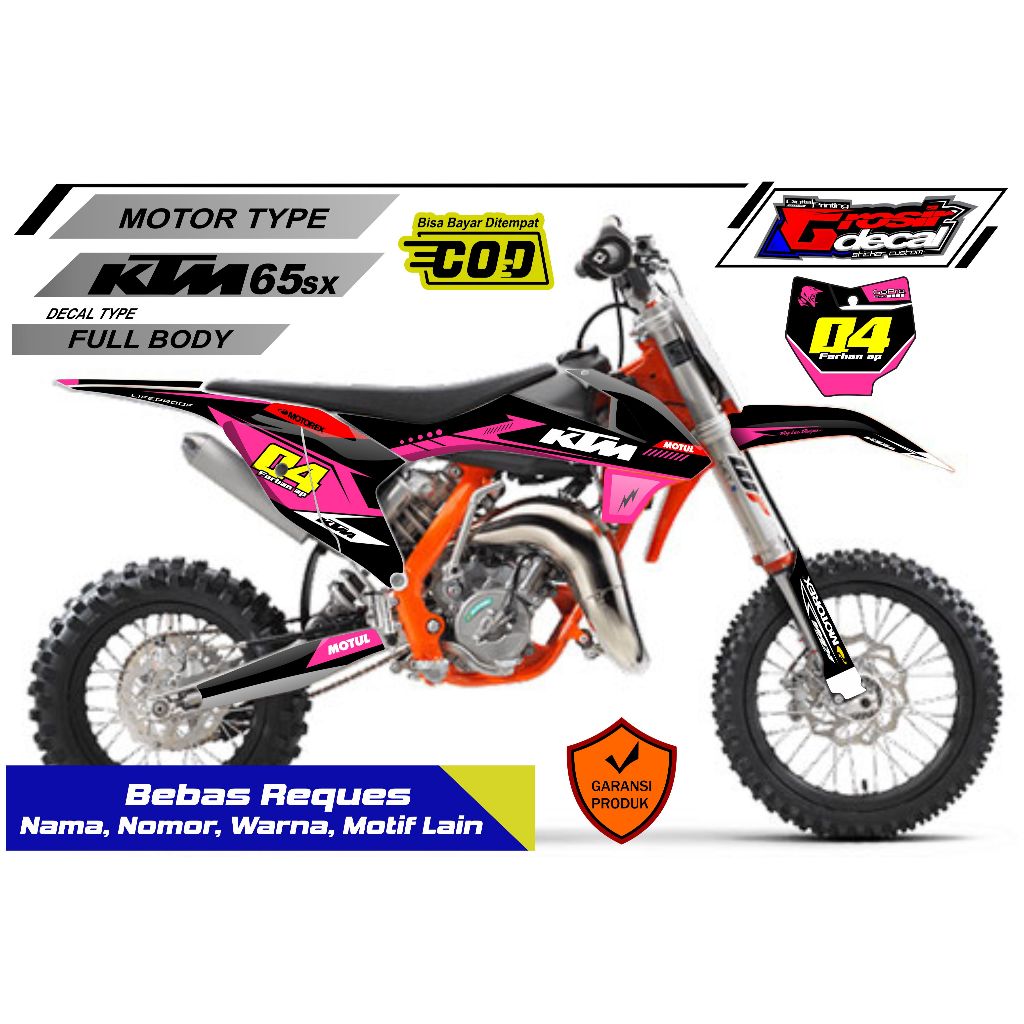 Sticker Stiker Striping Mini Trail KTM 65cc New Full Body Free Custom
