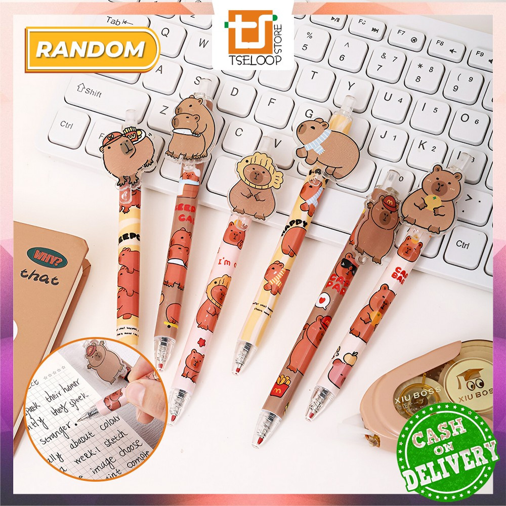 

OFM-A96 Pena Mekanik Capybara 0.5MM Pulpen Gel Cartoon Alat Tulis Sekolah dan Kantor / Pena Pen Gel Ink Kapibara Ballpoint Tinta Cair
