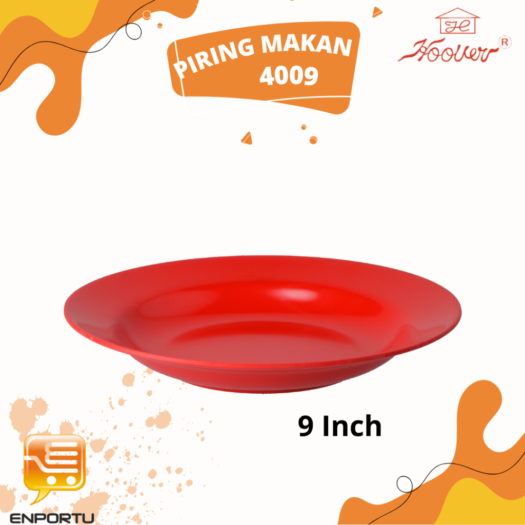 Piring Makan Melamine Bulat 9 Inch 22.5cm Hoover 4009/ Piring Melamine