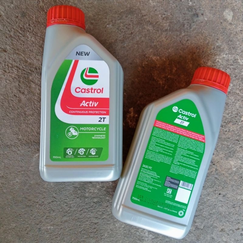 OLI OIL SAMPING 2 TAK CASTROL ACTIV LOW SMOKE LS 2T 0.7L SYNTHETIC TECHNOLOGY ( WANGI ) ORIGINAL