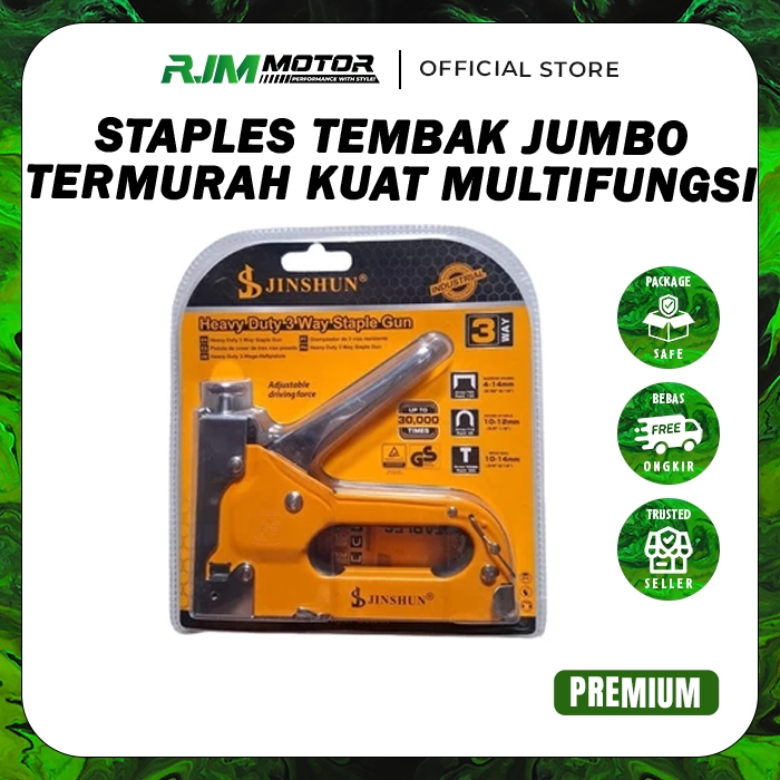 

Staple Gun Tembak 3 in 1 Way JINSHUN Jok Hekter Staples Steples KUAT KOKOH