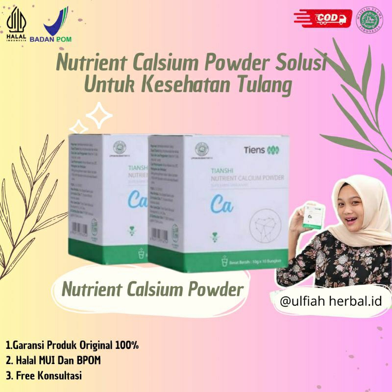 

Susu Tiens Untuk Patah Tulang Original Kalsium Tianshi Nutrient Calsium Powder Bubuk 1 Box Isi 10 Shaset