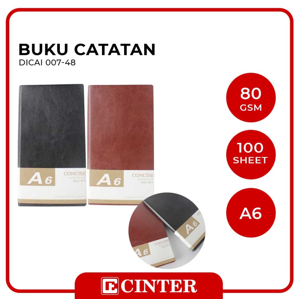 

CONCISE - BUKU AGENDA / BUKU CATATAN /AGENDA A6 007-48 9.6X17.5CM POLOS