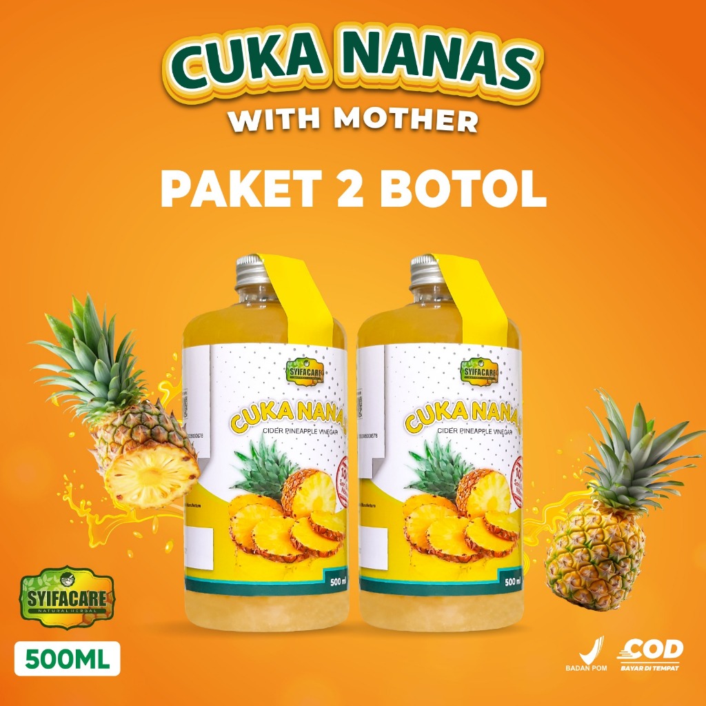 

[Paket 2] CUKA NANAS SYIFACARE Fermentasi Herbal Mengatasi Gula Darah Diabetes Diet Original 500ml