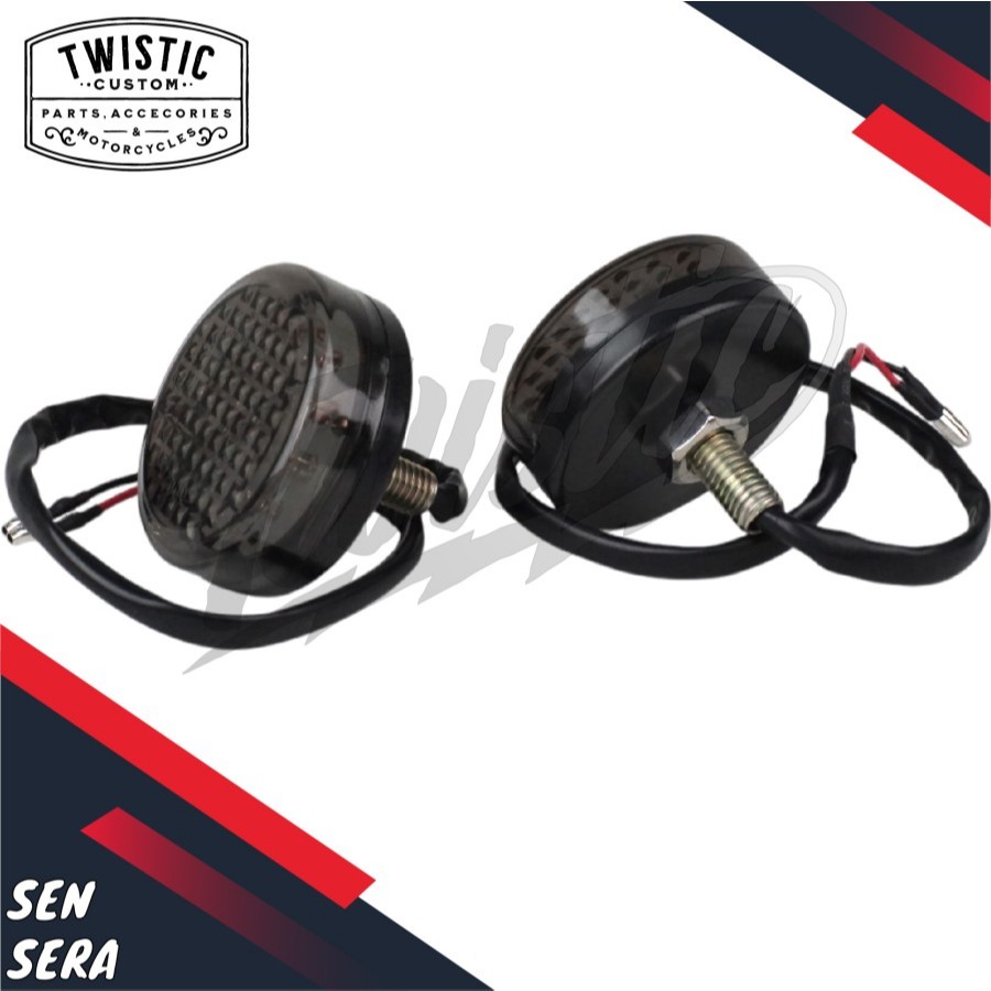 Lampu Sen Sein Belok LED Bulat Sera Motor Custom Universal
