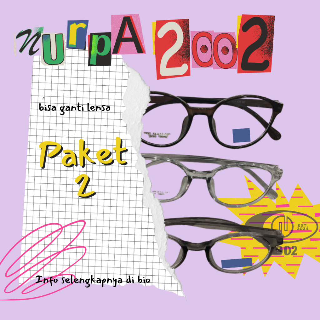 nurpa2002 Eyewear Kacamata Koreanstyle Lentur Premium Minus,Normal,Photocromic.