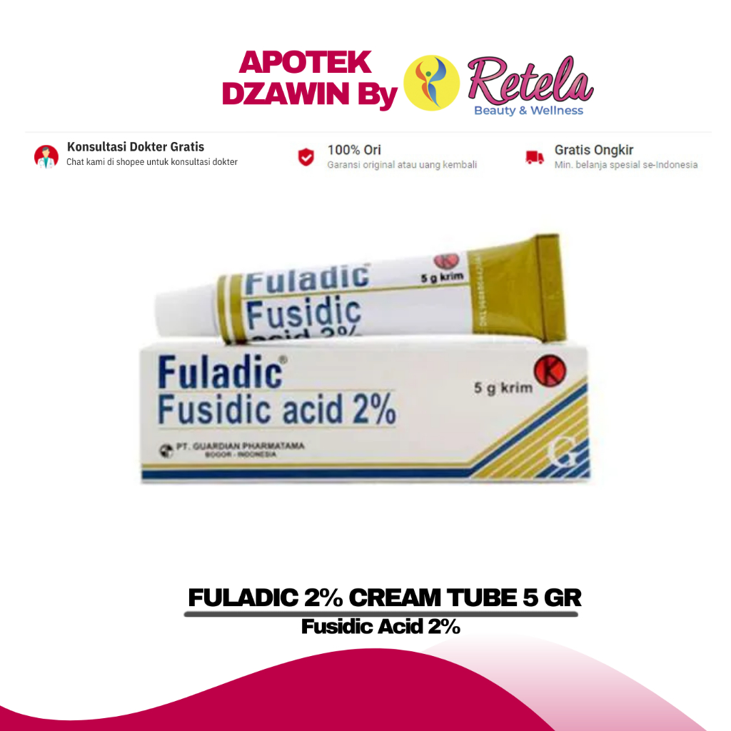 FULADIC 2% CREAM TUBE 5 GR ( Fusidic Acid 2% )