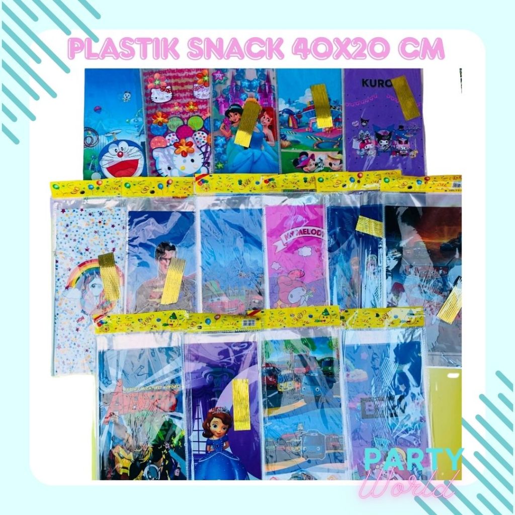 

Plastik Snack Premium 40 Cm X 20 Cm Isi 10 Pcs Snack Ulang Tahun Plastik Makanan Ulang Tahun Anak Party World