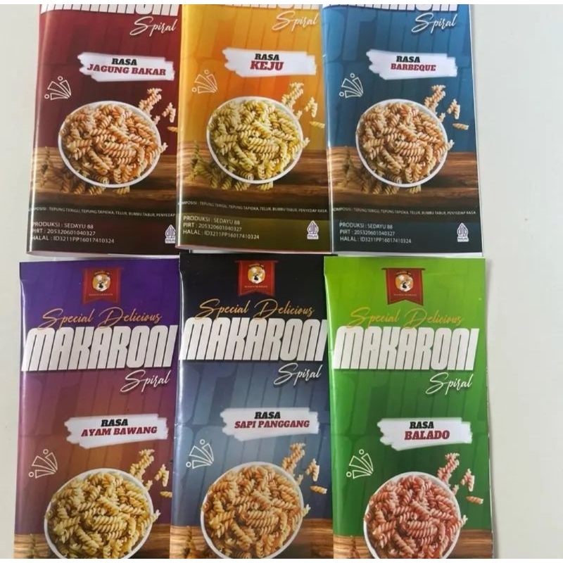 

MAKARONI URIL/SPIRAL isi 10 pcs Mix Varian Rasa Random