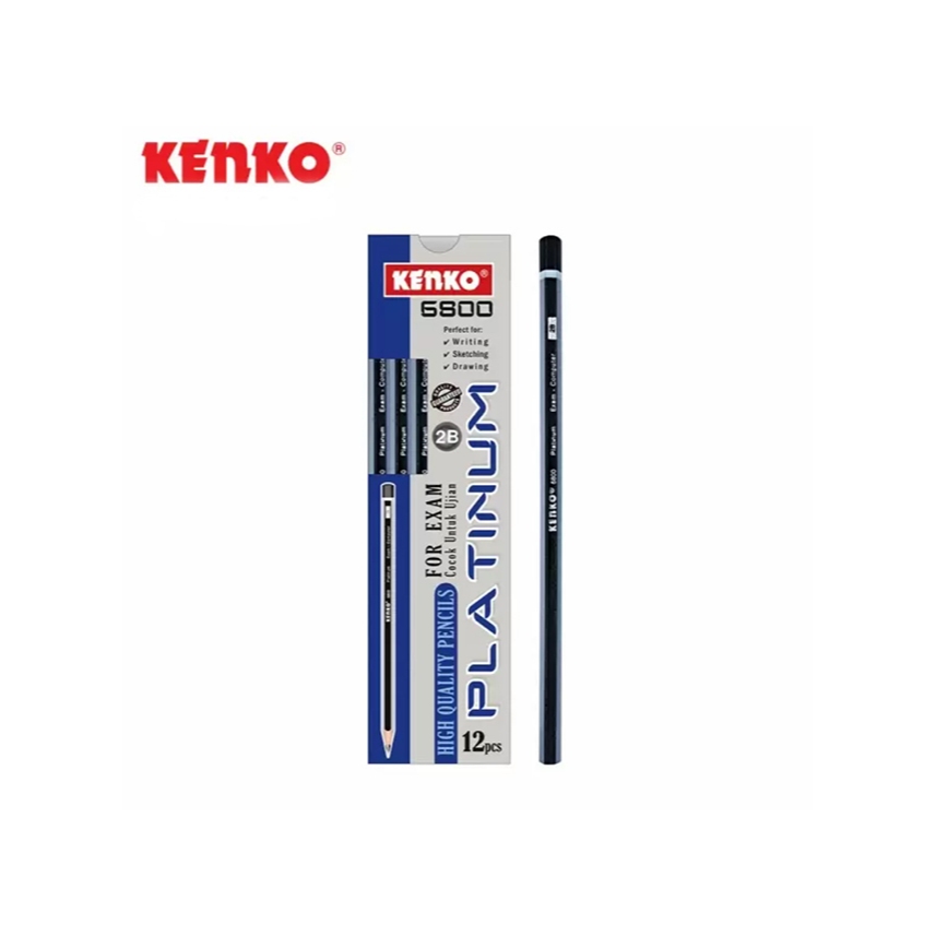 

PENCIL 2B-6800 Platinum & PENCIL KENKO 2B-6363 Matte Black Mix Color
