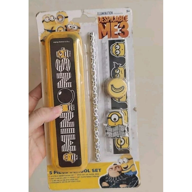

stationery set minions kotak pensil anak despicable me merchandise minion alat tulis minions pensil karakter minions