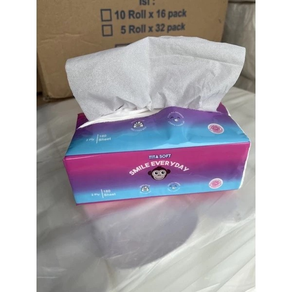 Tisu titasoft 180 sheet 2 ply - tisu wajah - HARGA ECER 1 PCS Tisue titasoft