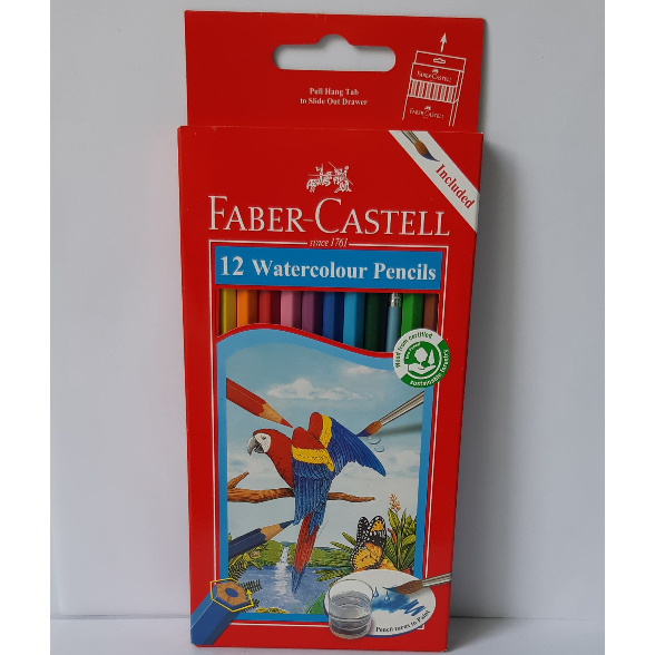 

Pensil Warna Faber-Castell Watercolour Pencils 12 & 24 (Long) include Kuas - Seni Jadi Lebih Hidup