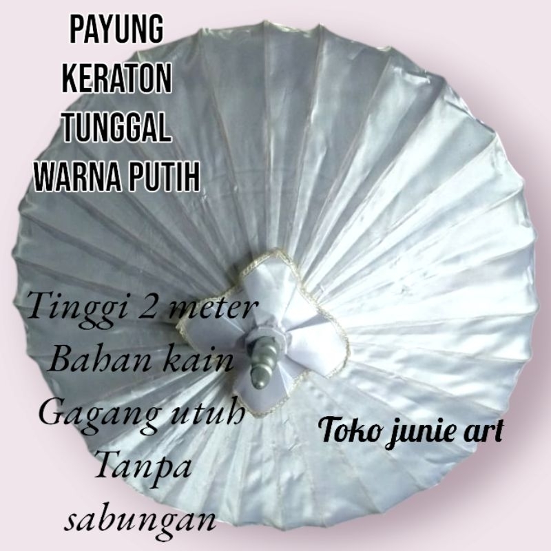 PAYUNG KERATON PUTIH 2 METER PAYUNG JARANAN DEKORASI PENGANTIN TEDUNG