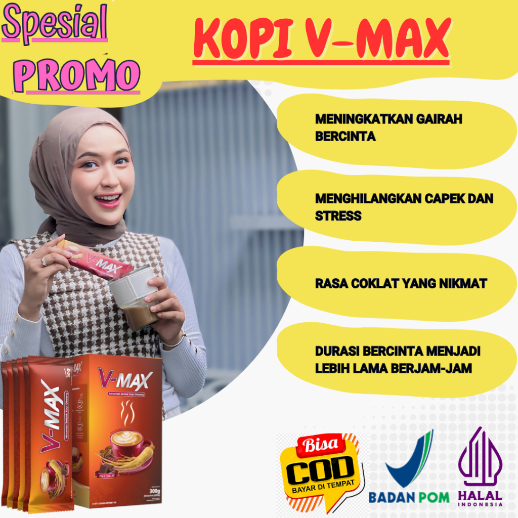 

Kopi Perangsang Gairah Seksual Wanita Dewasa Kopi Vmax Original Rasa Coklat Aman Tanpa Efek Samping