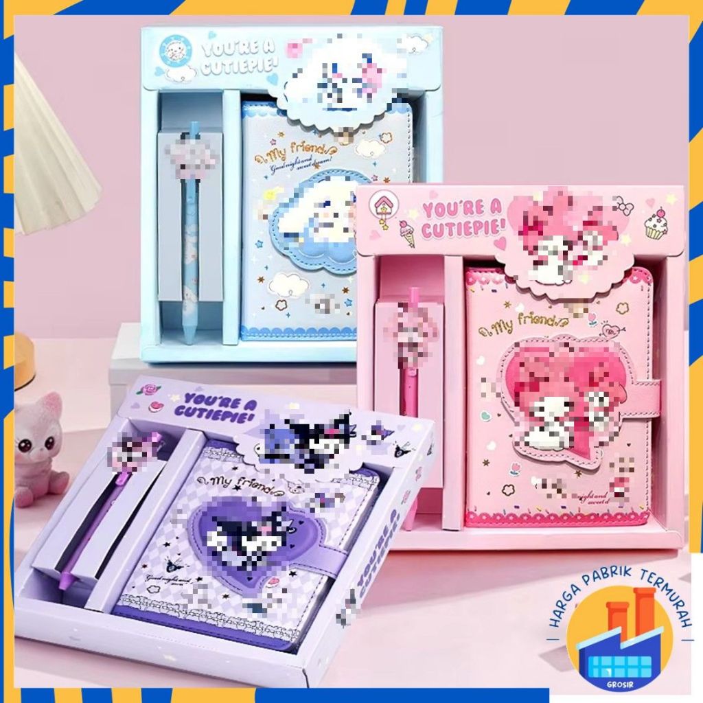

HPT Paket Alat Tulis 2 IN 1 Set Stationery 2IN1 Karakter Kartun Alat Tulis Anak Sekolah Pulpen Notebook Magnet