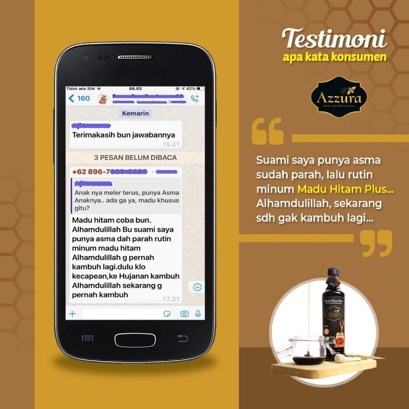 

Madu Azzura-Madu Hitam Plus 500gr