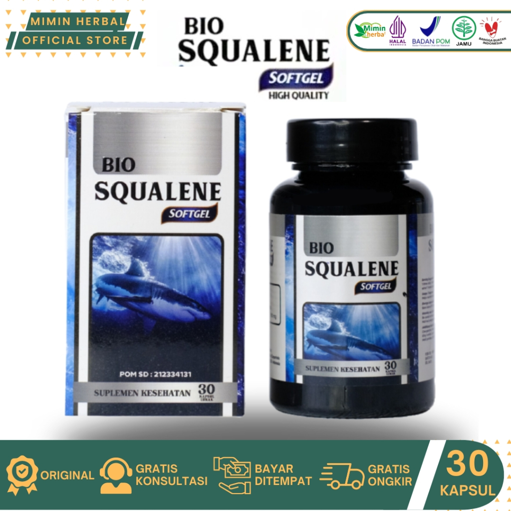 BIO SQUALENE Softgel isi 30 Original BPOM