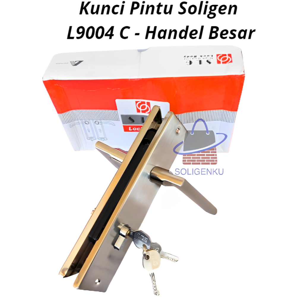 Handle Gagang Kunci Pintu Rumah Set Soligen L9004 / Handle Pintu L9004 Soligen Handle Besar