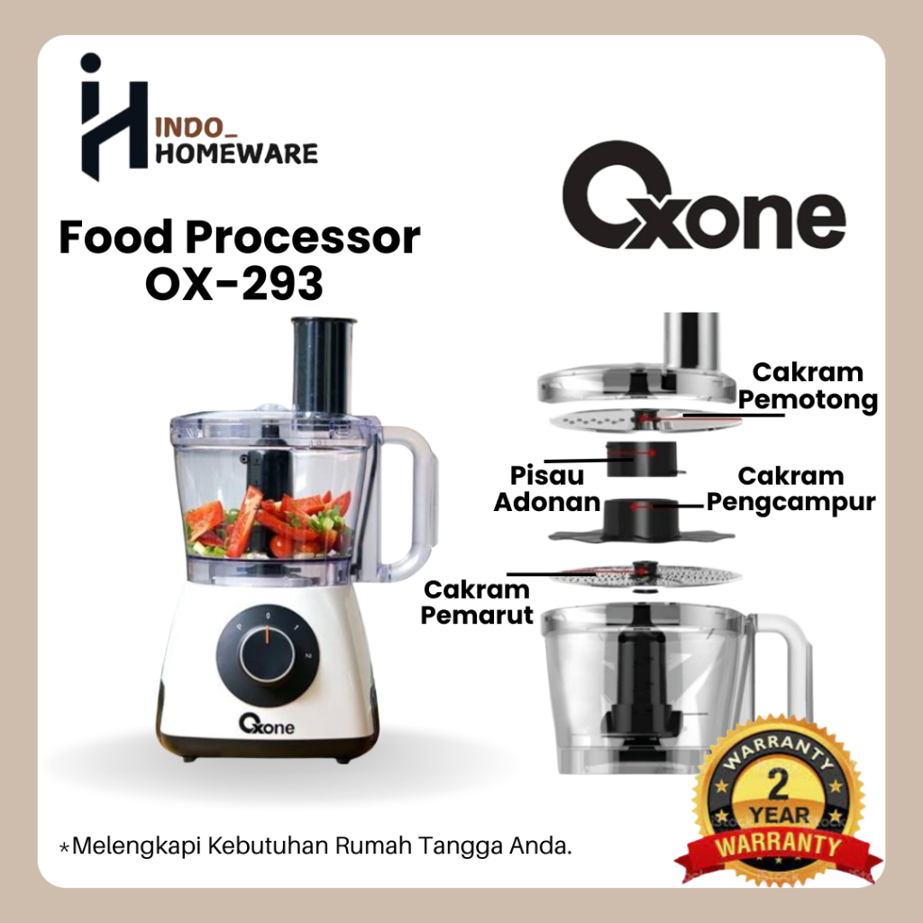OXONE FOOD PROCESSOR WHITE OX-293