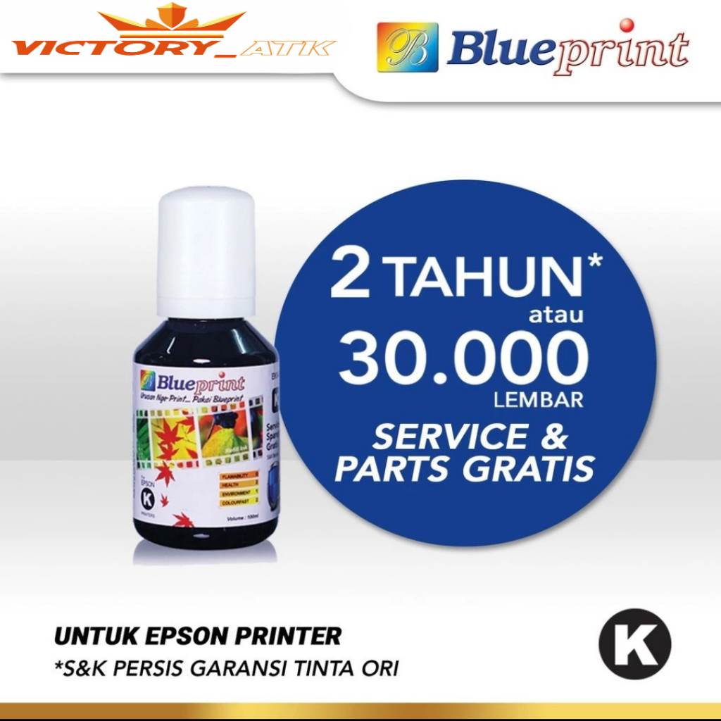 Tinta Epson BLUEPRINT 003 For Printer Epson L1110 L3110 L3150 100ml Black - Hitam