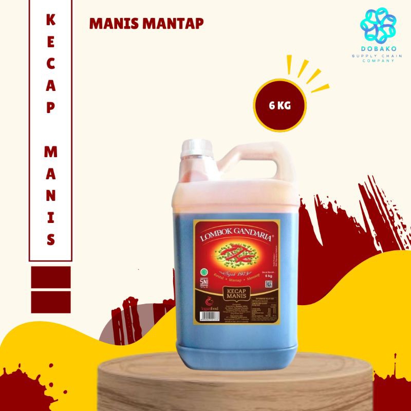 

Kecap Manis Lombok Gandaria Manis Mantap Jerigen 6kg