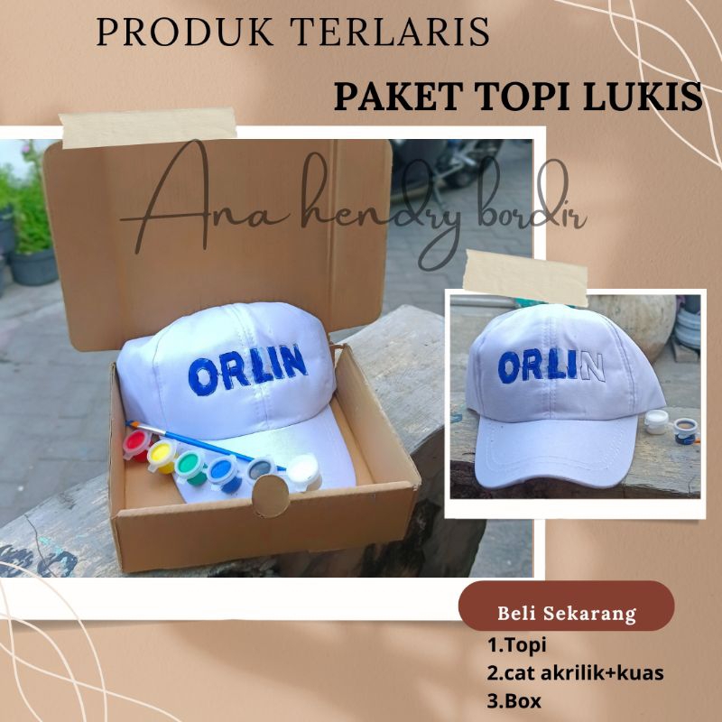 

PAKET MELUKIS TOPI FREE CAT + 1 KUAS