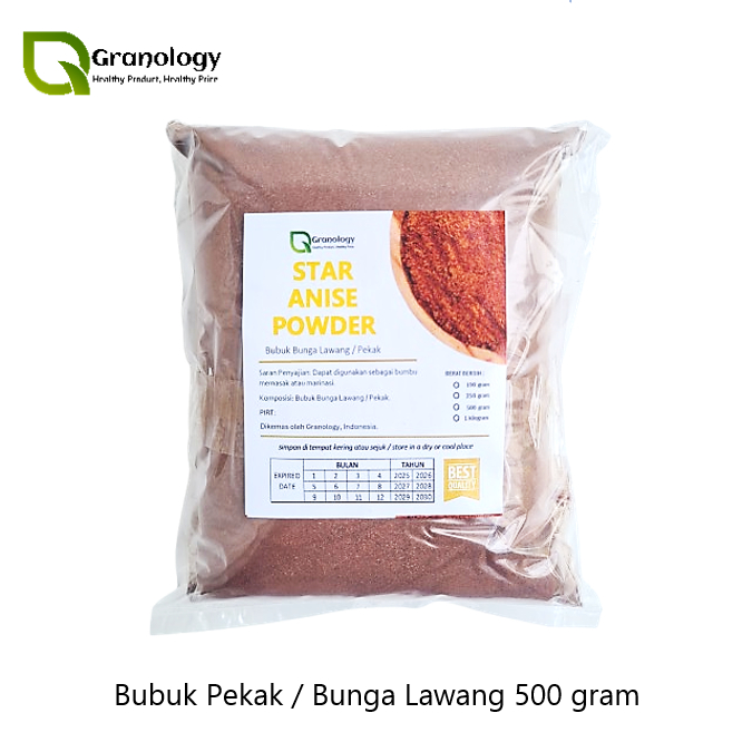 

Bubuk Pekak Bunga Lawang / Star Anise Powder (500 gram) by Granology