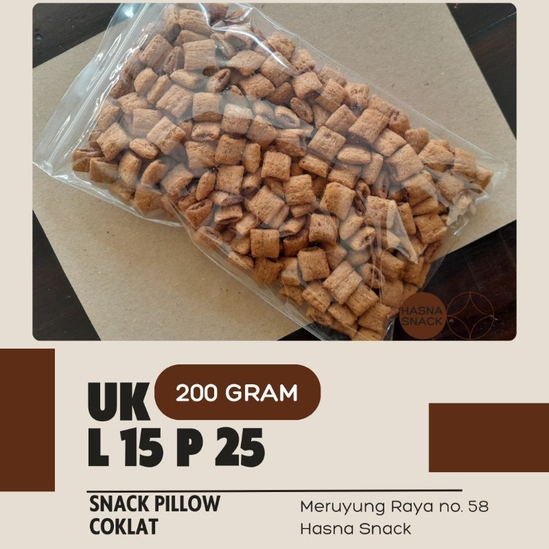 

[Hasna Snack] Snack Pillow Chocolate/Snack Bantal Coklat/Kue Bantal Coklat/Pillow Mini Coklat/Snack Kiloan 200 Gram